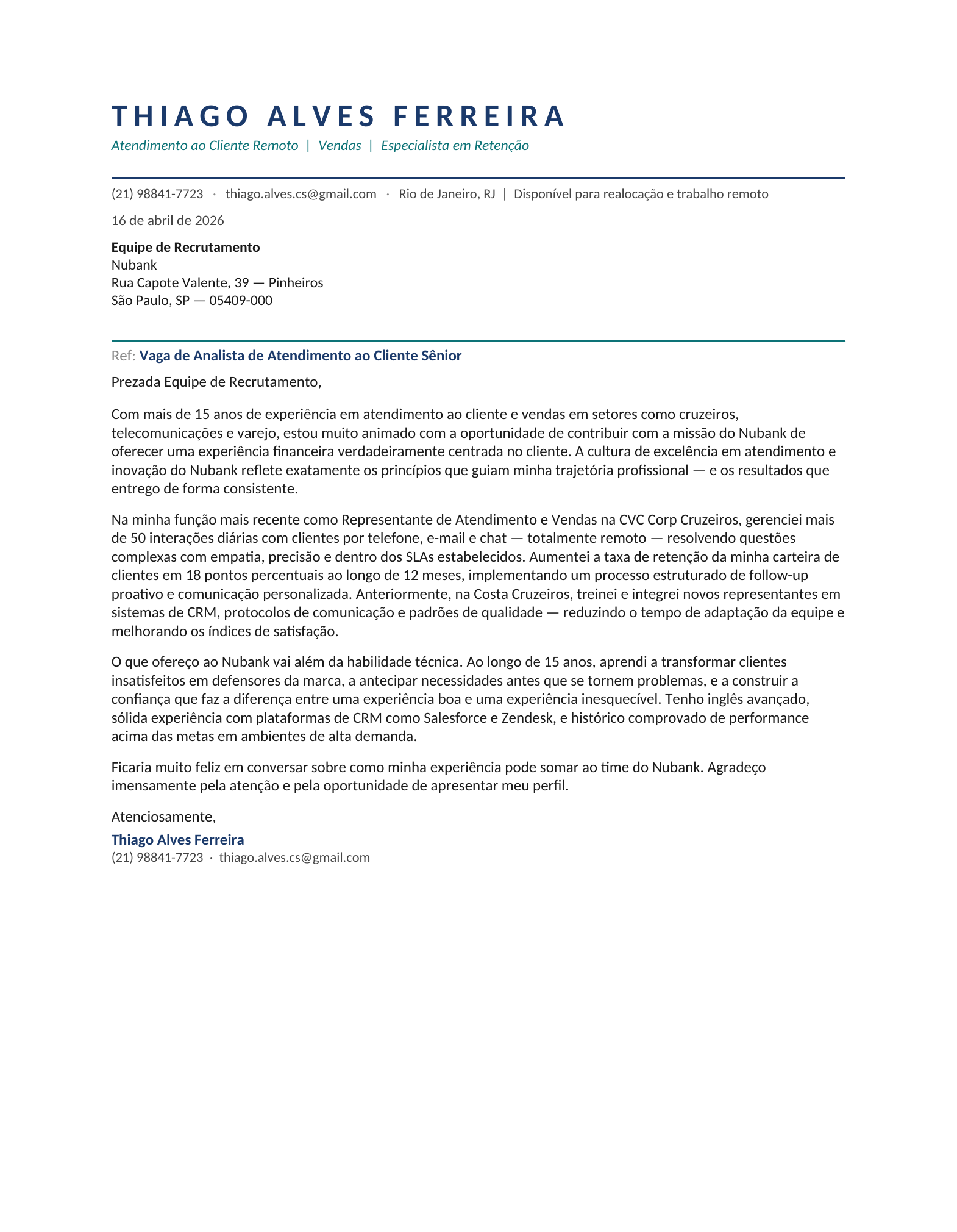 Thiago Alves Cover Letter