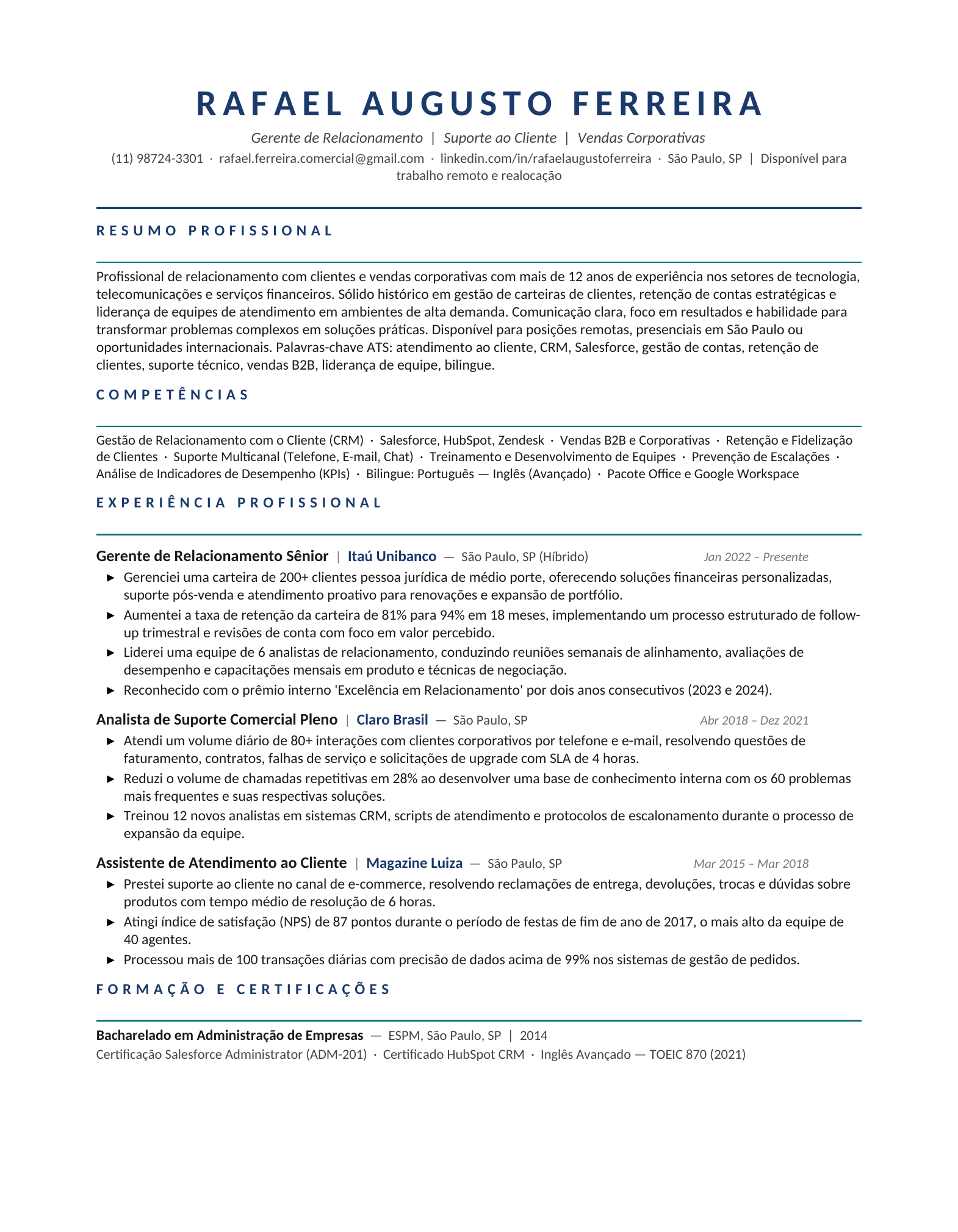 Rafael Ferreira Resume